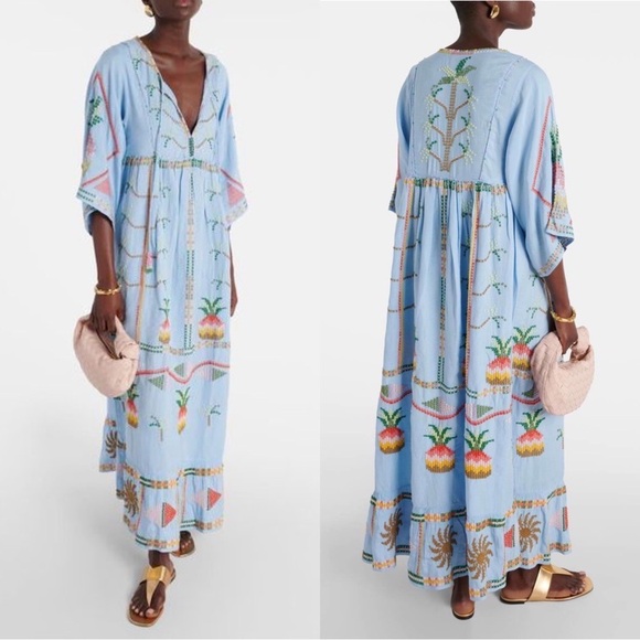 FARM RIO Pineapple Linen Blend Beach Cover up - Picture 1 of 12